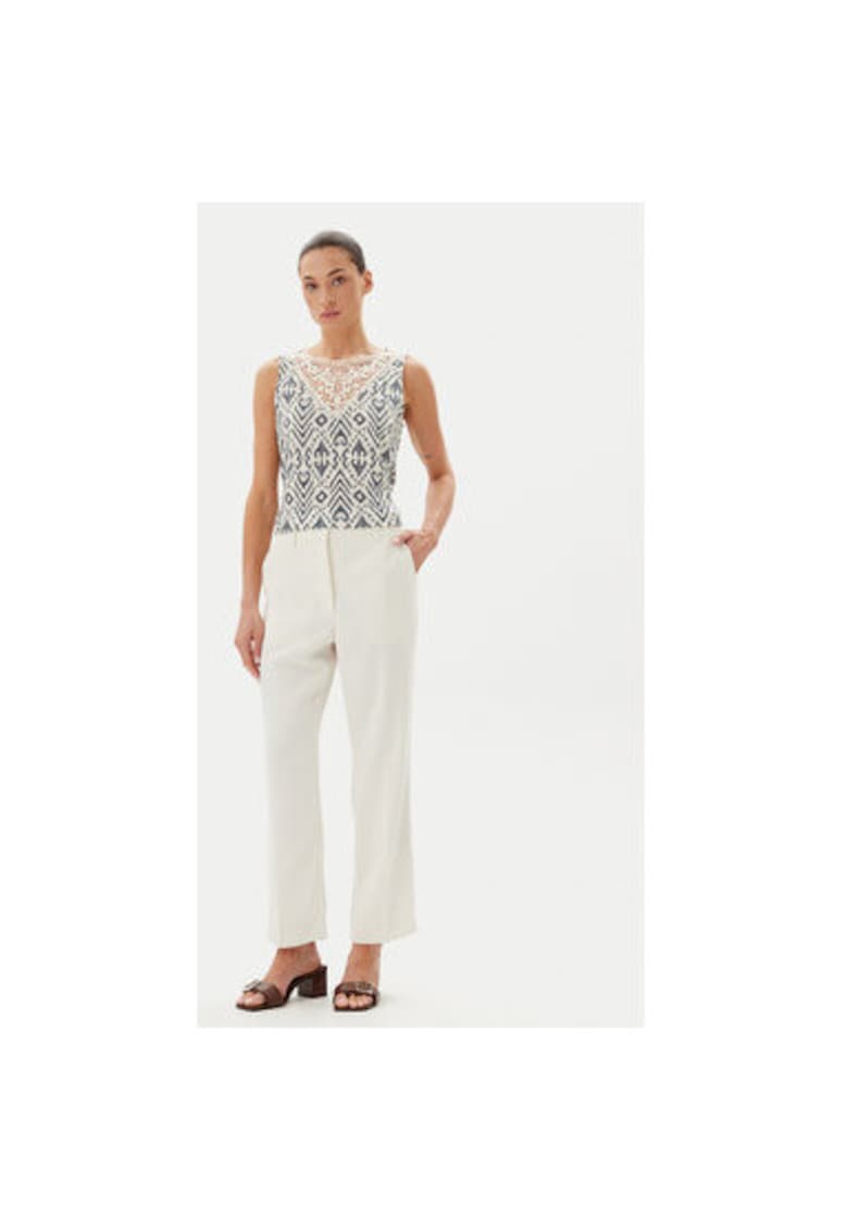 Top dama 15296246 - Poliester - Ecru - Ecru