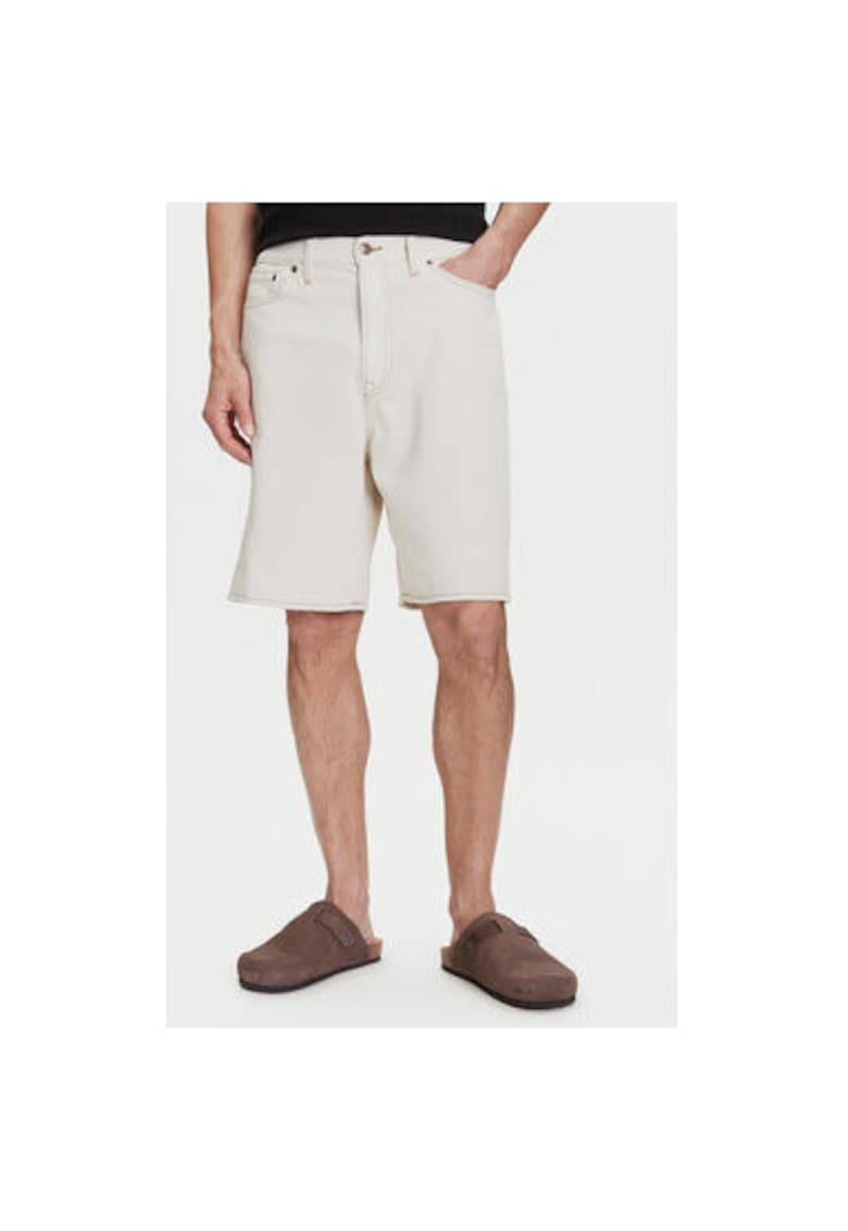 Pantaloni scurti din denim barbati 781609-00 - Bumbac/Lyocell - Bej - Bej