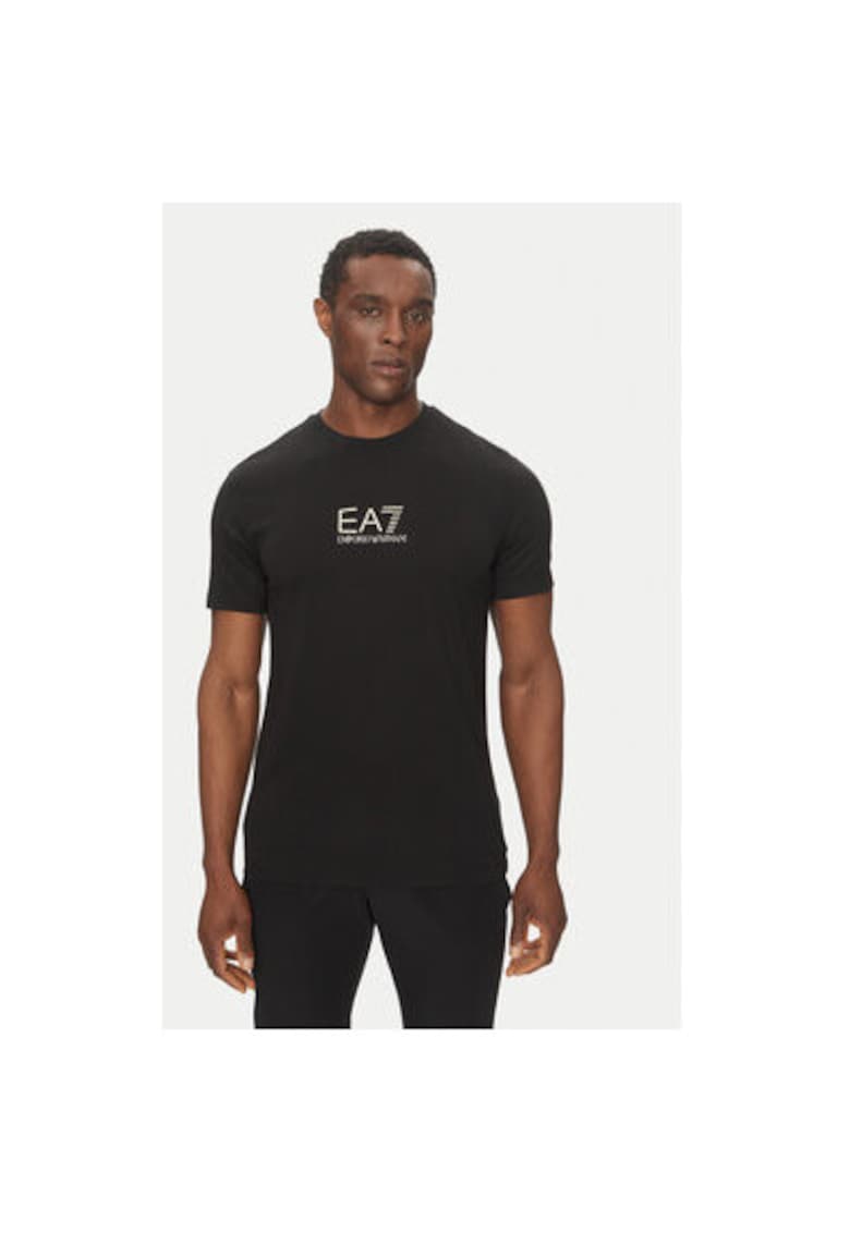 Tricou barbati Emporio Armani - 7M000301 AF13739 - Viscoza/Poliamida - Negru - Negru