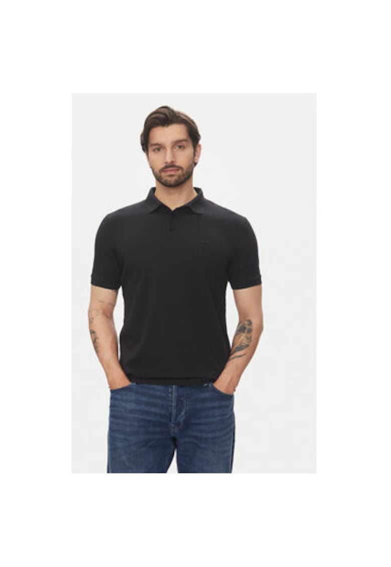 Tricou Polo barbati  30-404020 - Bumbac/Poliester - Negru