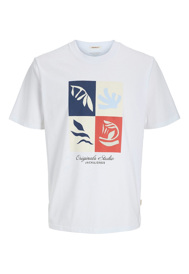 Tricou barbati Jack Jones - 12277220 - Bumbac - Alb - Alb