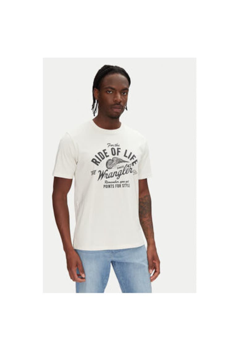 Tricou barbati 112362791 - Bumbac - Ecru