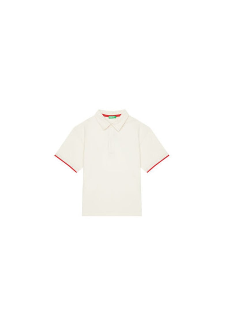 Tricou Polo pentru baieti 3MI5C301U - Bumbac organic - Bej - Bej