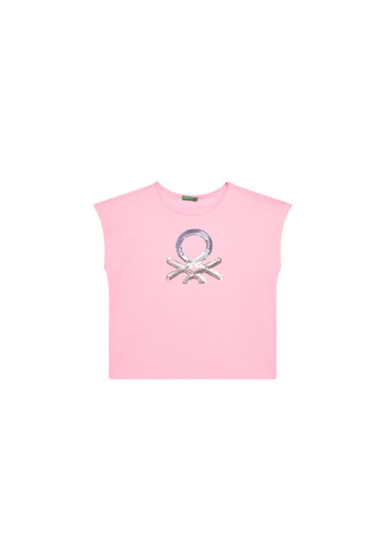Tricou pentru fete 3I1XC10P1 - Bumbac organic - Roz - Roz