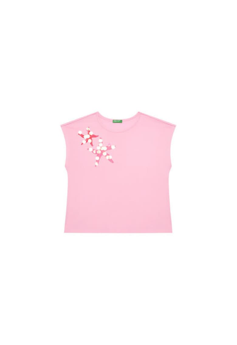 Tricou pentru fete 3I1XC10P0 - Bumbac organic - Roz - Roz