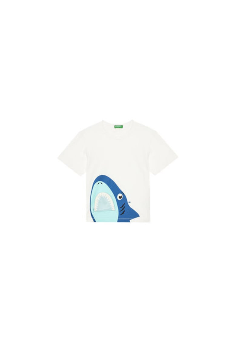 Tricou pentru baieti 3I1XG10JL - Bumbac organic - Ecru - Ecru