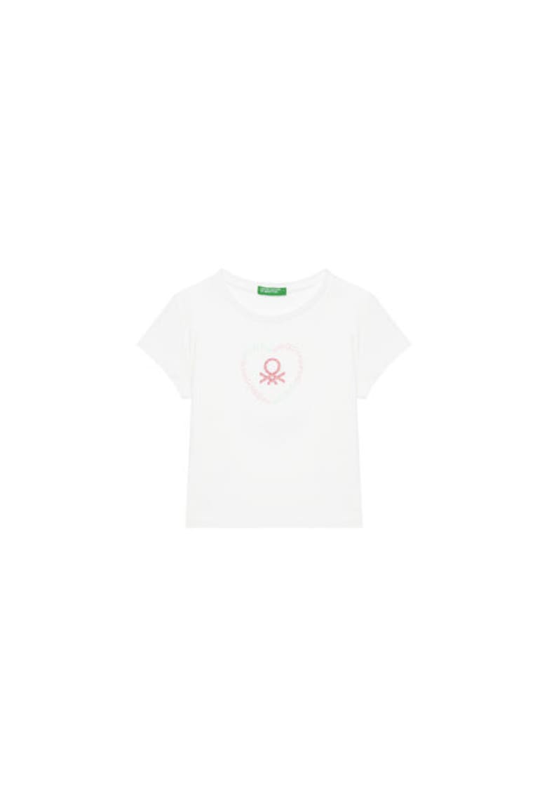 Tricou pentru fete 3I1XG10HU - Bumbac - Alb - Alb