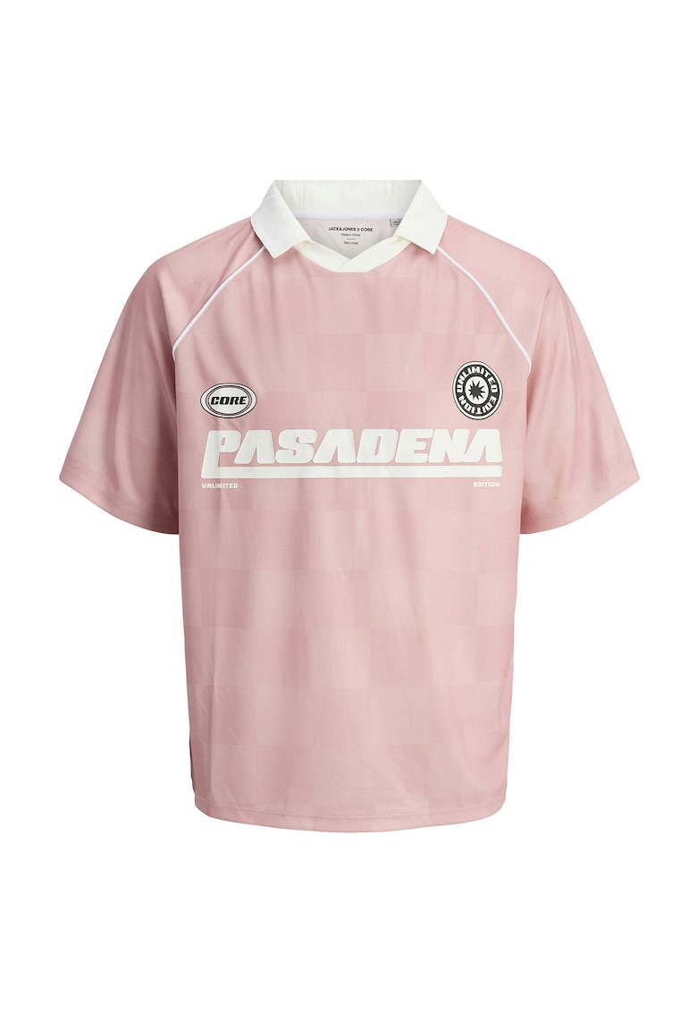 Tricou Polo pentru baieti Jack Jones Junior - 12278700 - Poliester - Roz