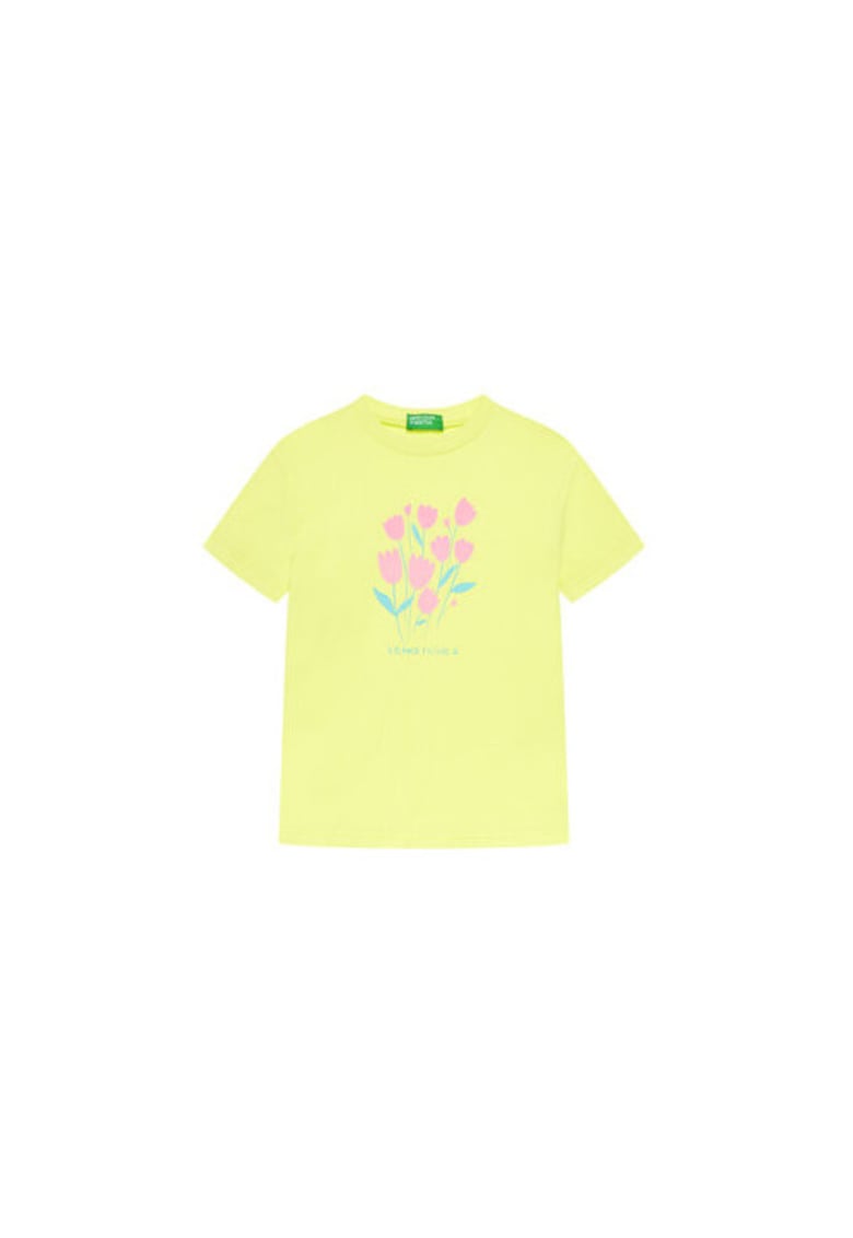 Tricou pentru fete 3JERG10J3 - Bumbac - Galben