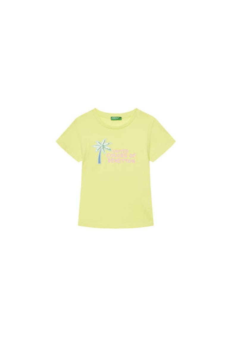Tricou pentru fete 3I1XG10JB - Bumbac - Galben - Galben