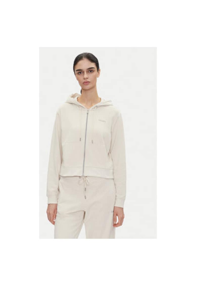 Hanorc dama  DP5J9588 - Bumbac/Poliester - Bej