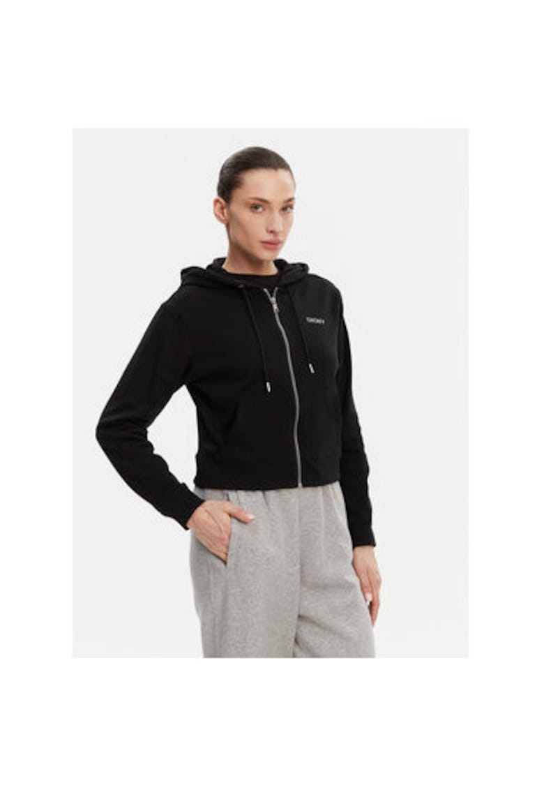 Hanorc dama DP5J9588 - Bumbac/Poliester - Negru - Negru