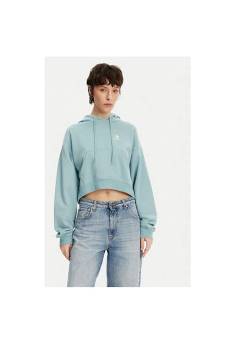 Hanorc dama 10027616-A03 - Bumbac/Poliester - Albastru