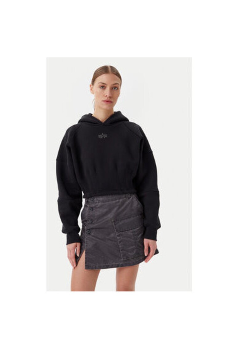 Hanorc dama 148041 - Bumbac/Poliester - Negru - Negru