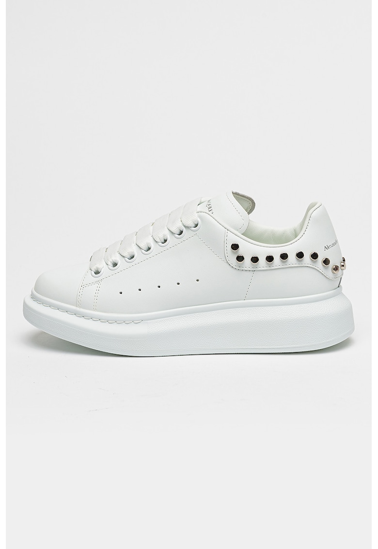 Pantofi sport wedge de piele cu tinte