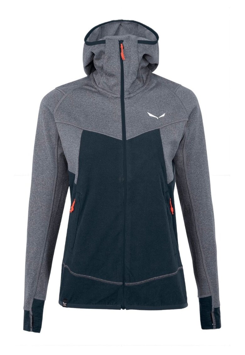 Hanorac fleece trekking dama Puez Hybrid Polarlite Bleumarin/Gri