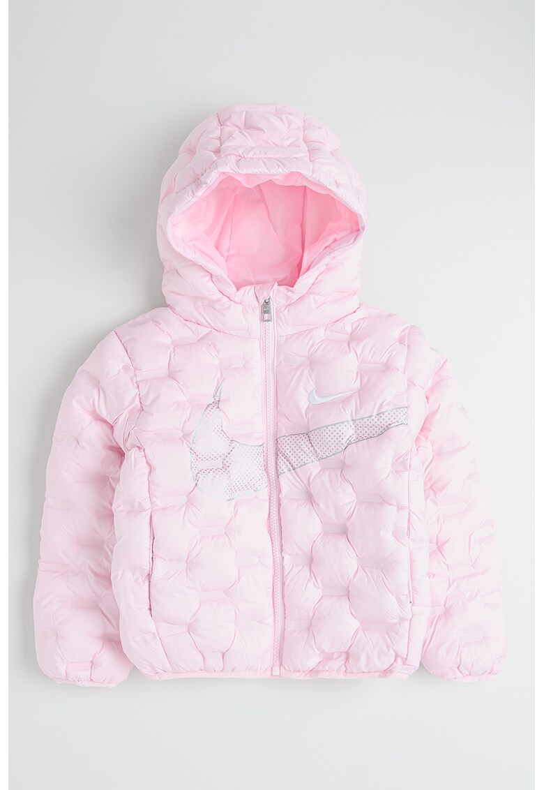 Geaca cu vatelina si gluga - Roz pastel