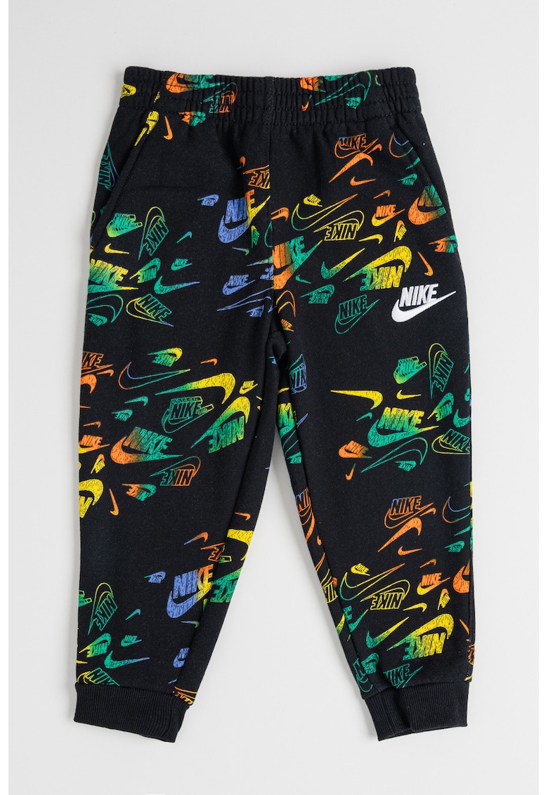 Pantaloni de trening din amestec de bumbac cu model monograma