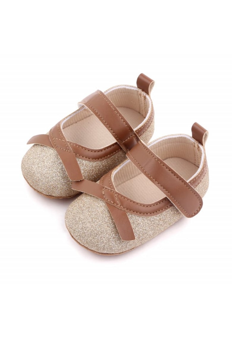 Pantofi Model AL 15329 cu fundita - Piele ecologica - Auriu