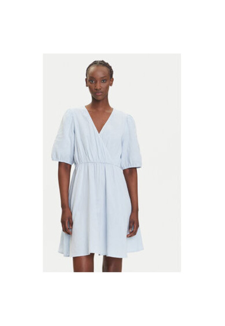 Rochie din bumbac organic cu decolteu cache-cour