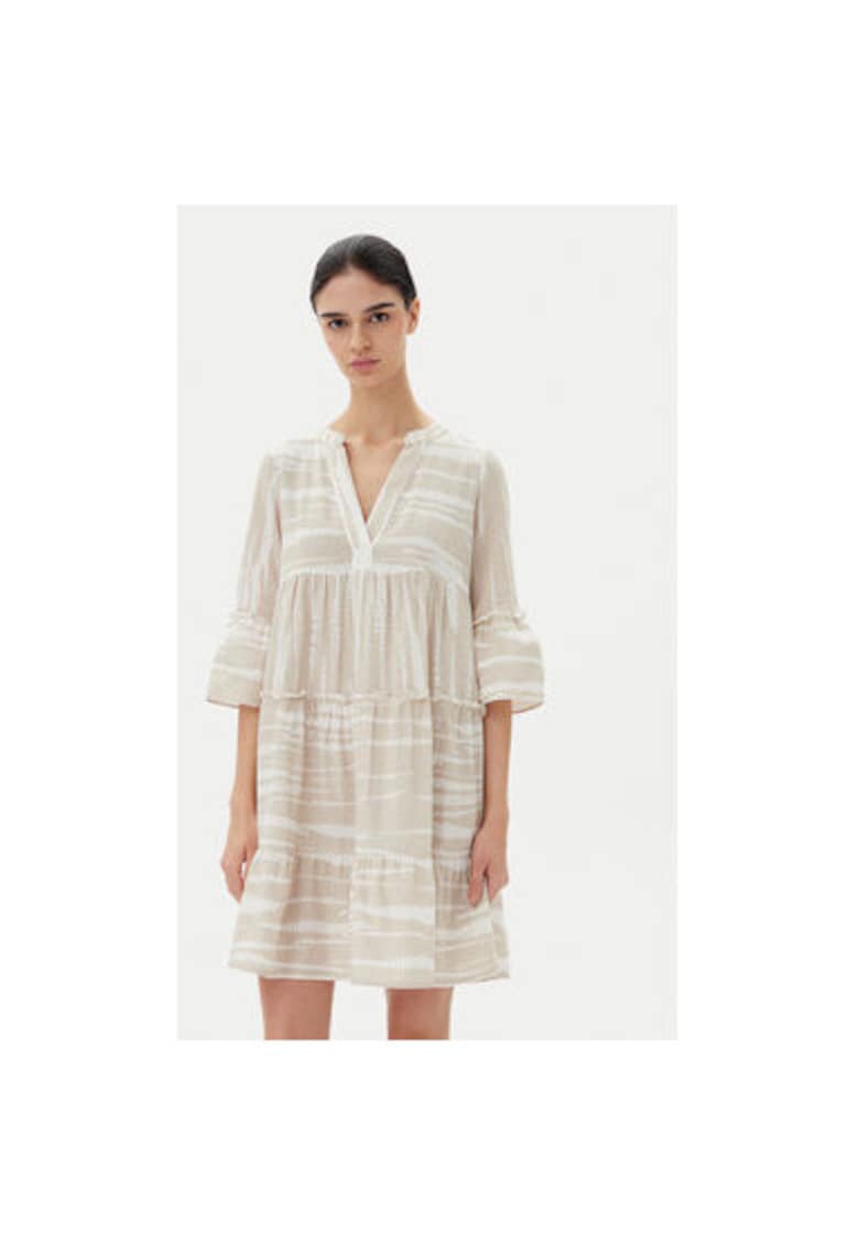 Rochie de vara dama 10225127 - Bumbac organic - Bej