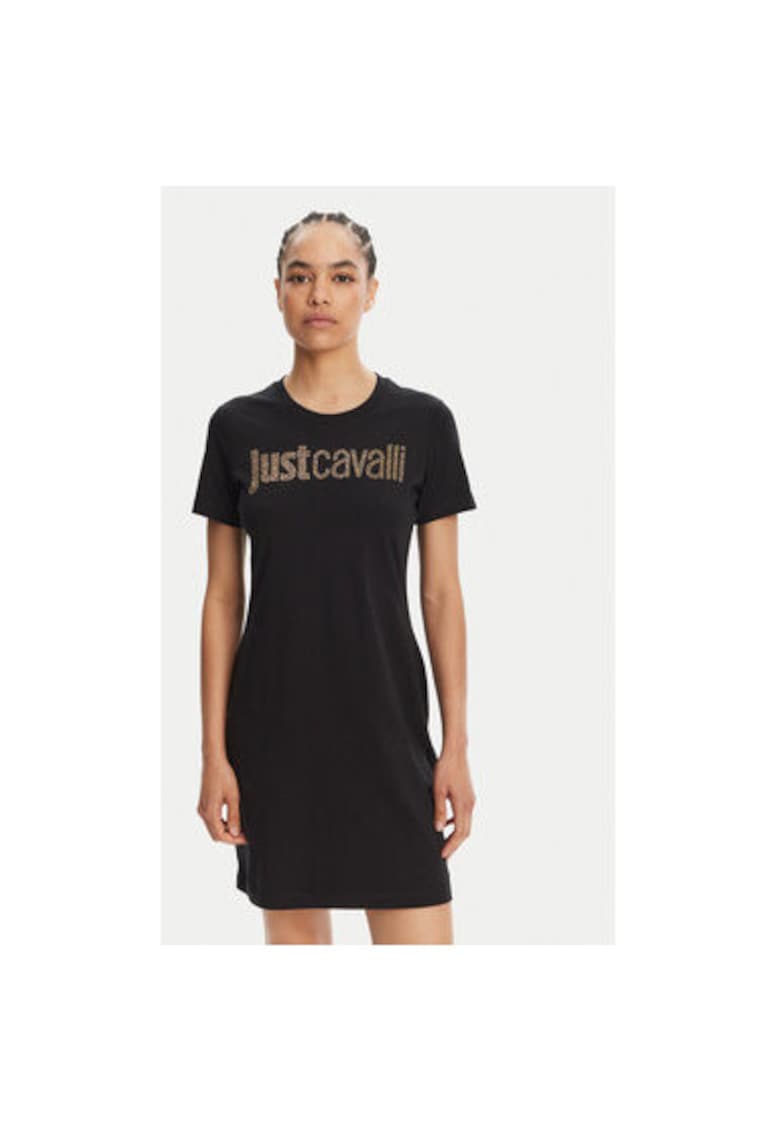 Just Cavalli Rochie dama 78PAOE15 CJ110 - Bumbac - Negru