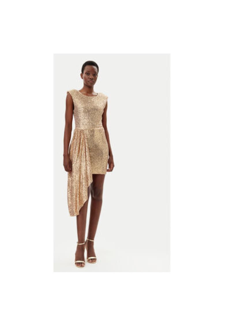 Rochie dama 511FD14008 - Poliester - Auriu Rochie dama 511FD14008 - Poliester - Auriu