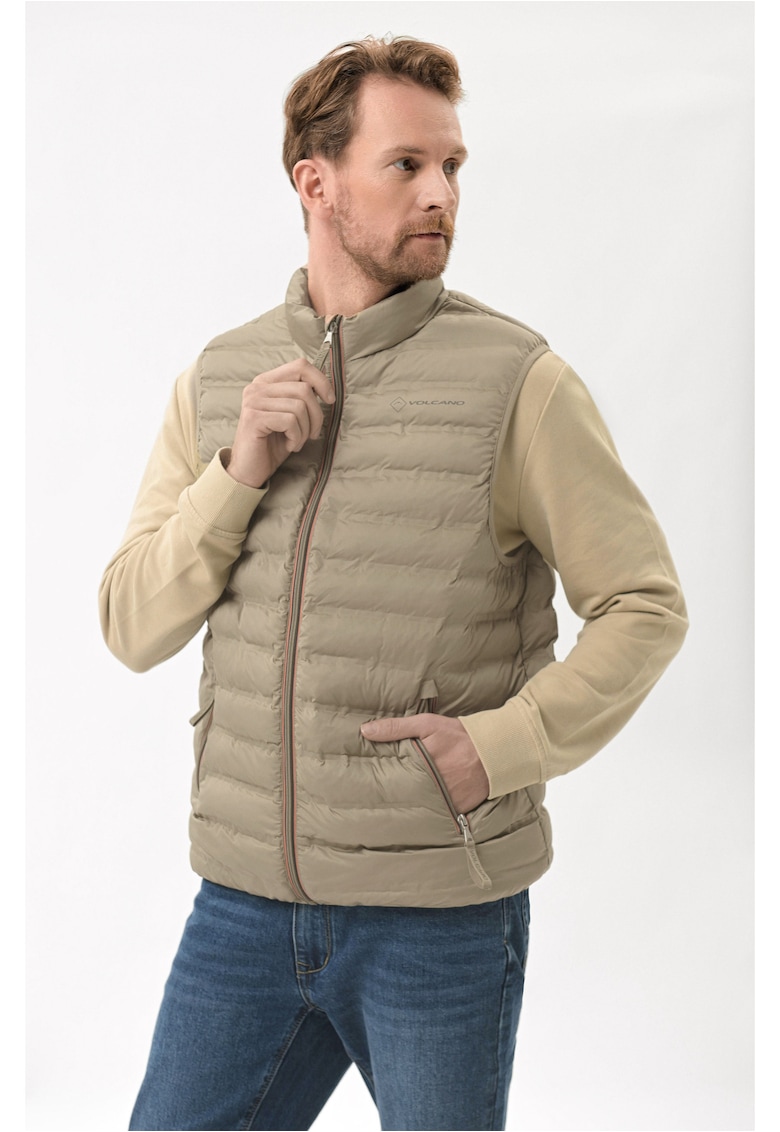 Vesta usoara matlasata V-Anim pentru barbati - Bej