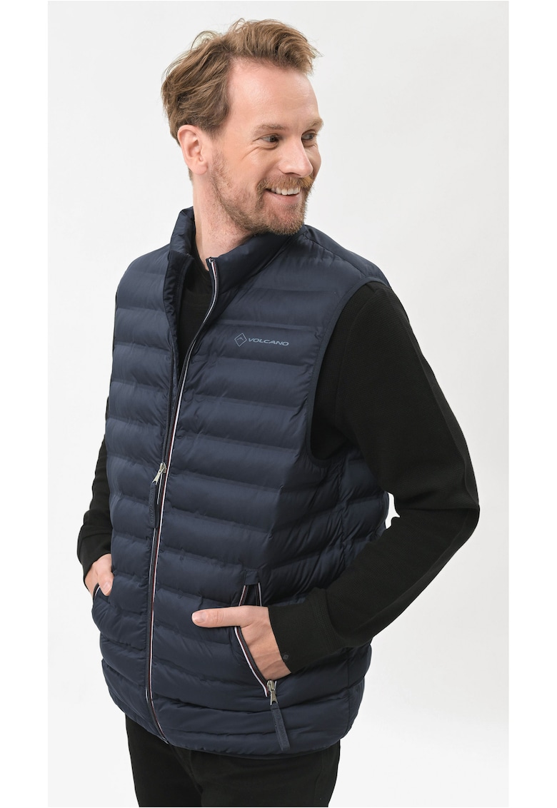 Vesta usoara matlasata V-Anim pentru barbati - Albastru marin -