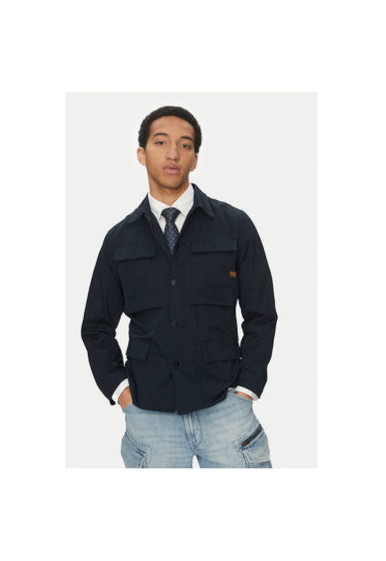 Jacheta barbati G Star Raw - D26429-D967 - Poliester reciclat/Bumbac organic - Bleumarin