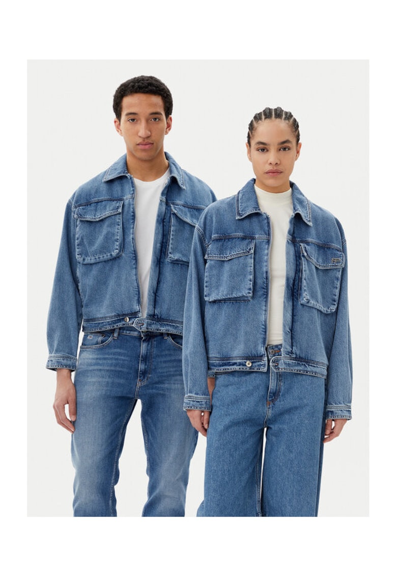 Jacheta de blugi unisex 78620769975 - Bumbac - Albastru - Albastru