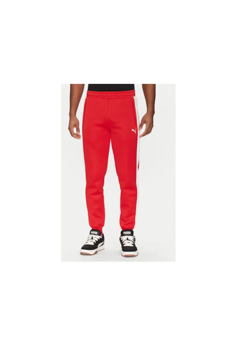 Pantaloni de trening barbati 629588 - Poliester reciclat/Bumbac - Rosu