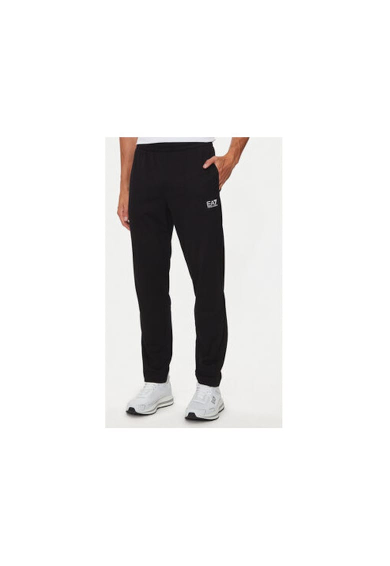 EA7 Pantaloni de trening barbati Emporio Armani - 8NPP65 PJVRZ - Bumbac - Negru - Negru