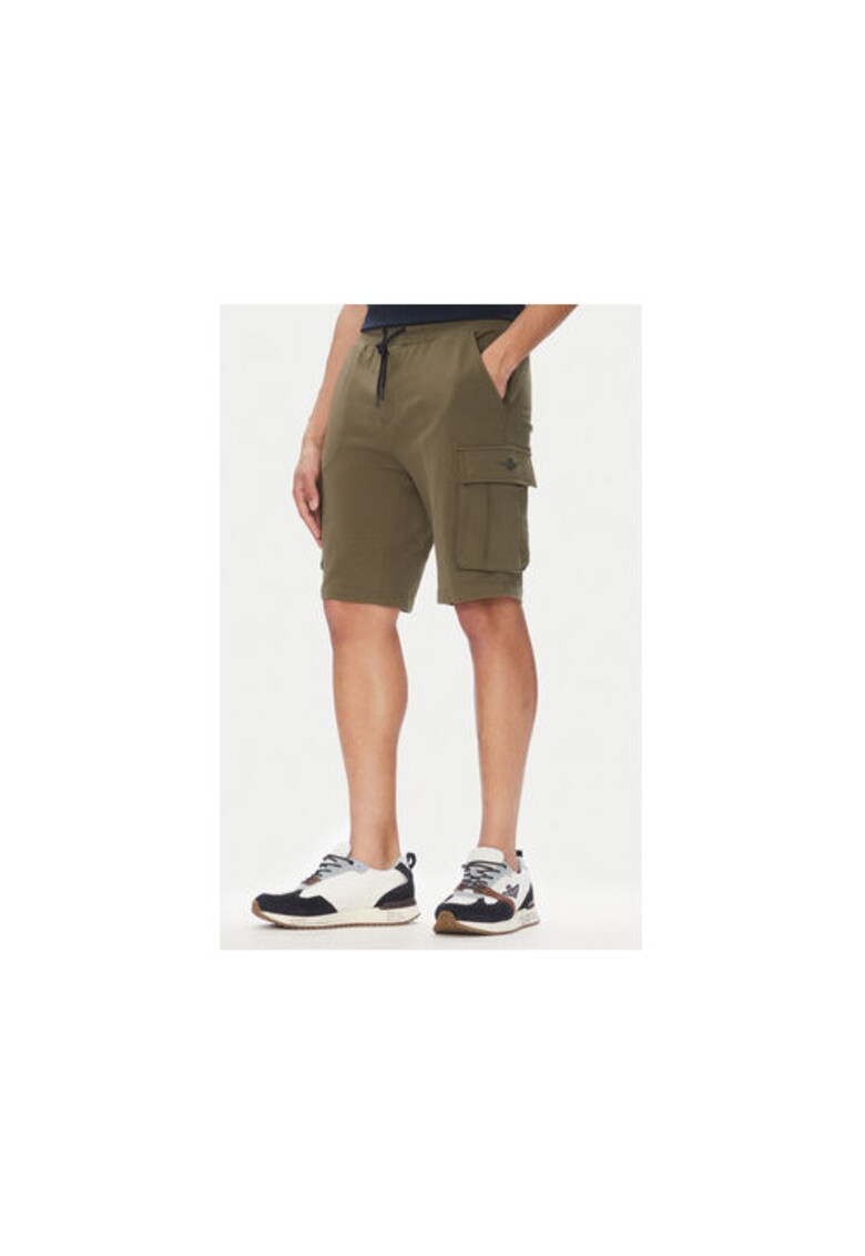 Pantaloni scurti sport barbati 251BF025F459 - Bumbac/Elastan - Kaki - Kaki