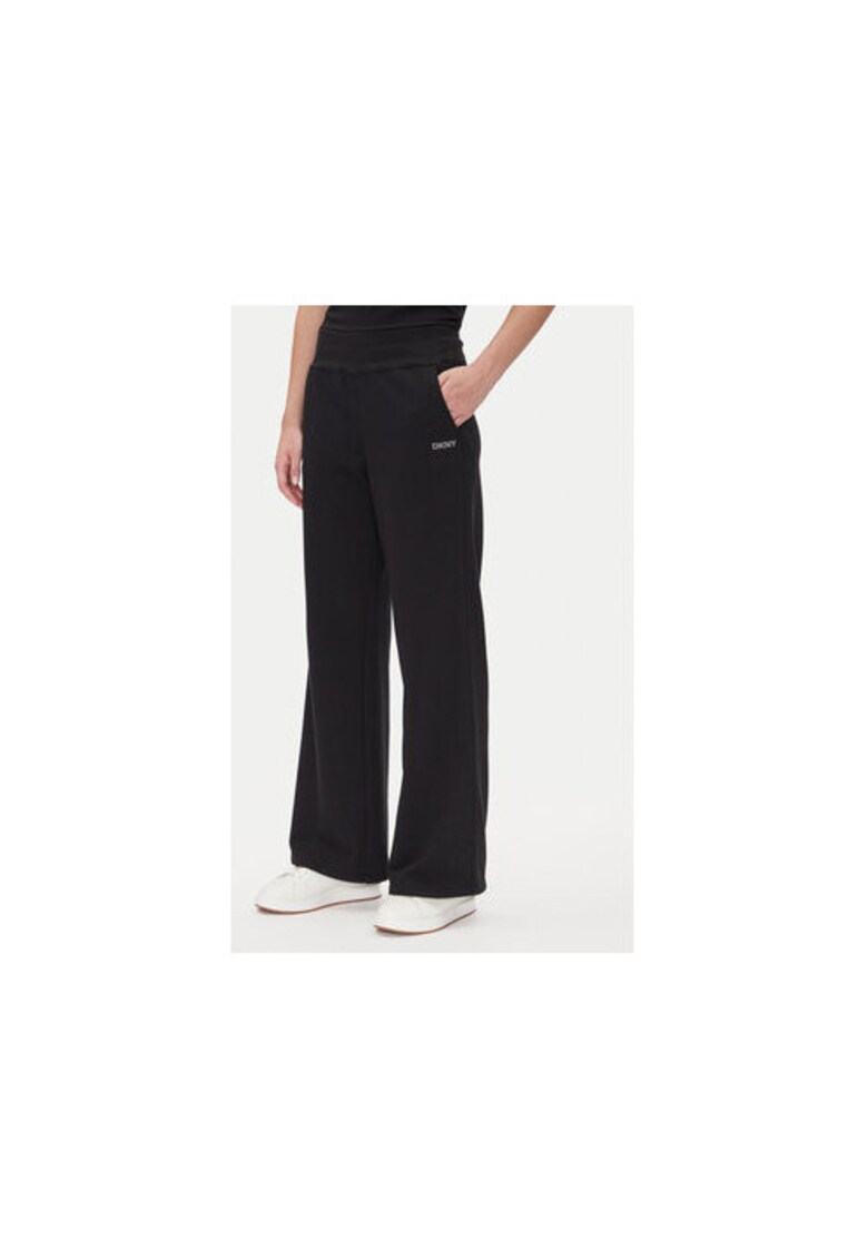 Pantaloni de trening dama DP5P3601 - Bumbac/Poliester - Negru