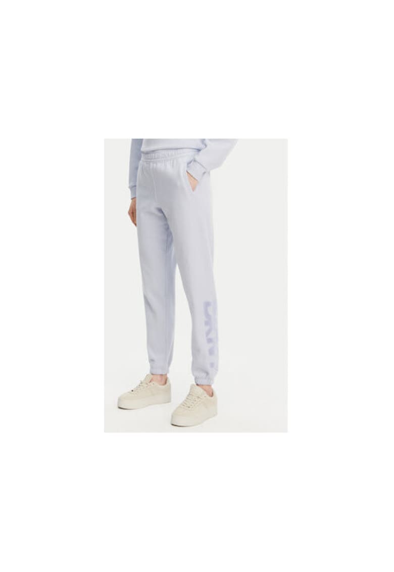 Pantaloni de trening dama  DP5P3585 - Bumbac/Poliester - Albastru deschis