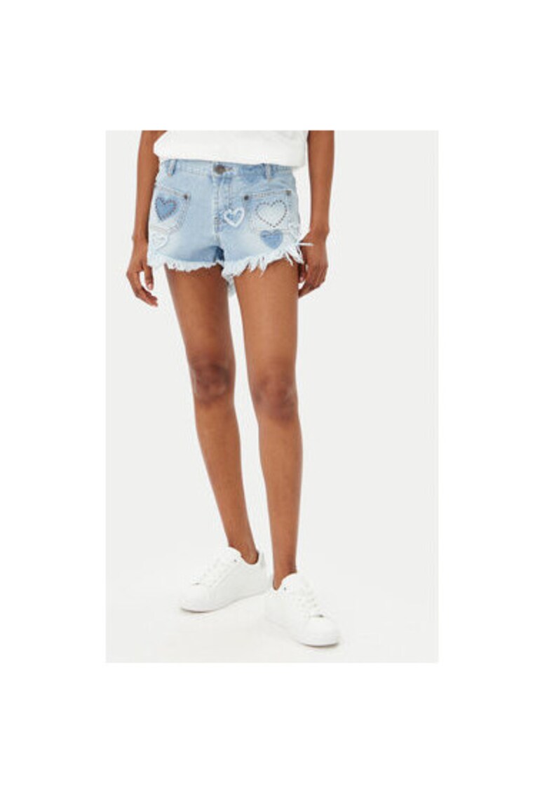 Pantaloni scurti din denim dama  26849 - Bumbac - Albastru