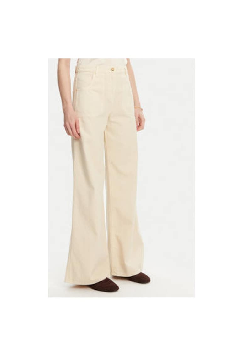 Pantaloni dama 541943 ALI - Bumbac - Bej - Bej