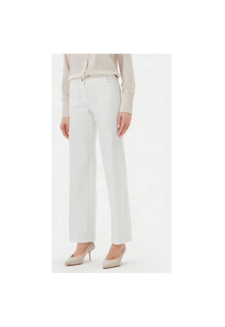 Pantaloni dama 14002252 - Bumbac/Poliester - Alb - Alb