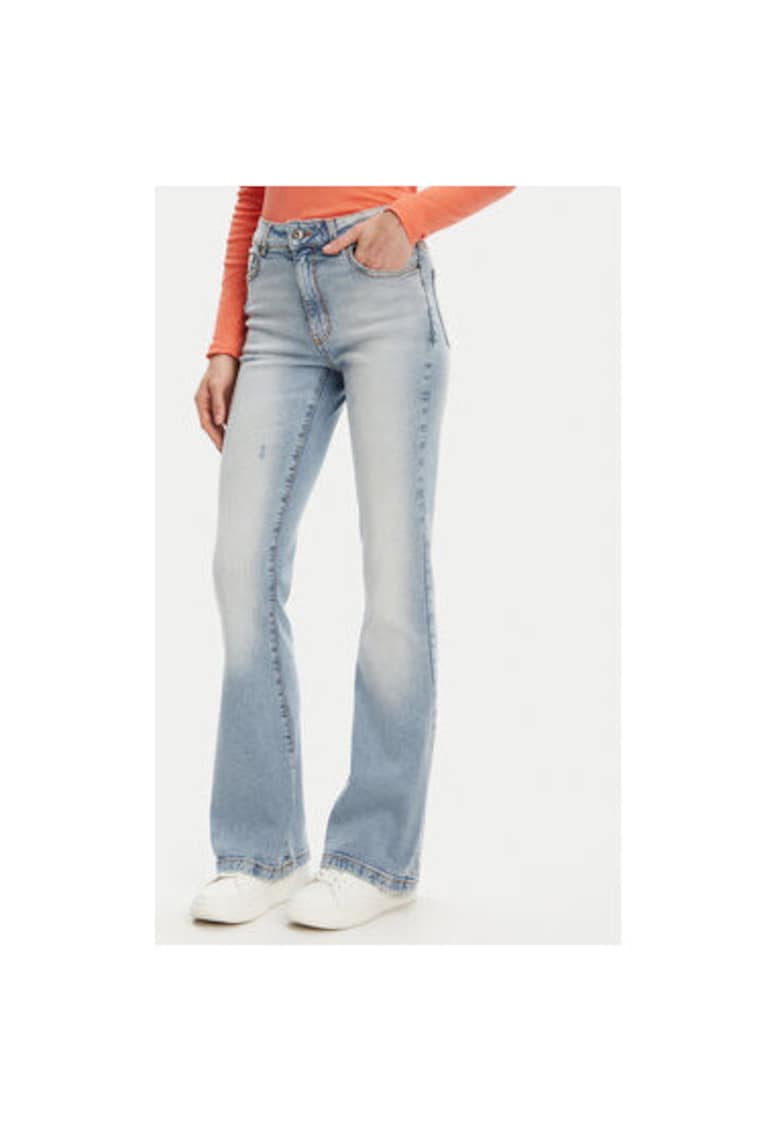 Pantaloni dama 4OTADE00F - Bumbac - Albastru - Albastru