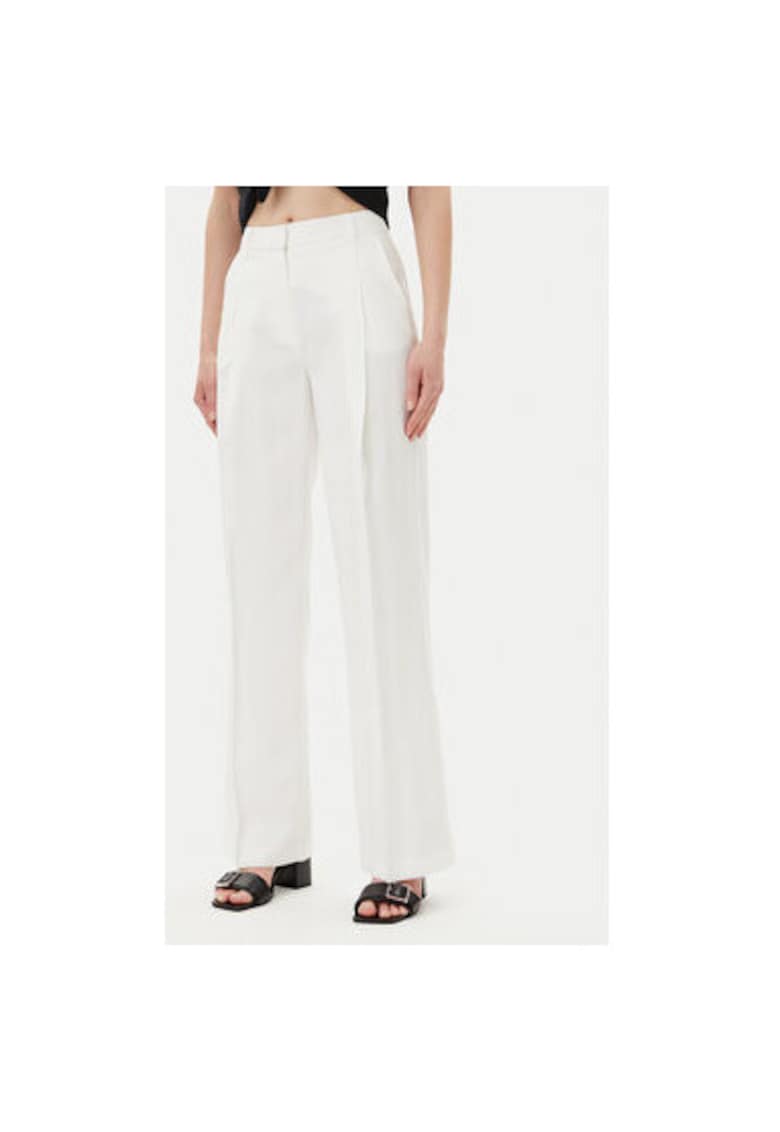 Pantaloni dama GPP25374PA - Viscoza/Poliester - Alb