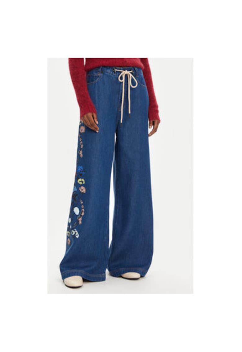 Pantaloni dama 252141025203 - Lyocell - Albastru - Albastru