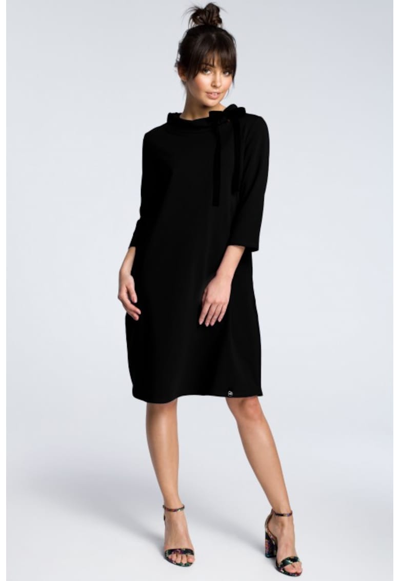 Rochie cu maneci trei sferturi - Negru