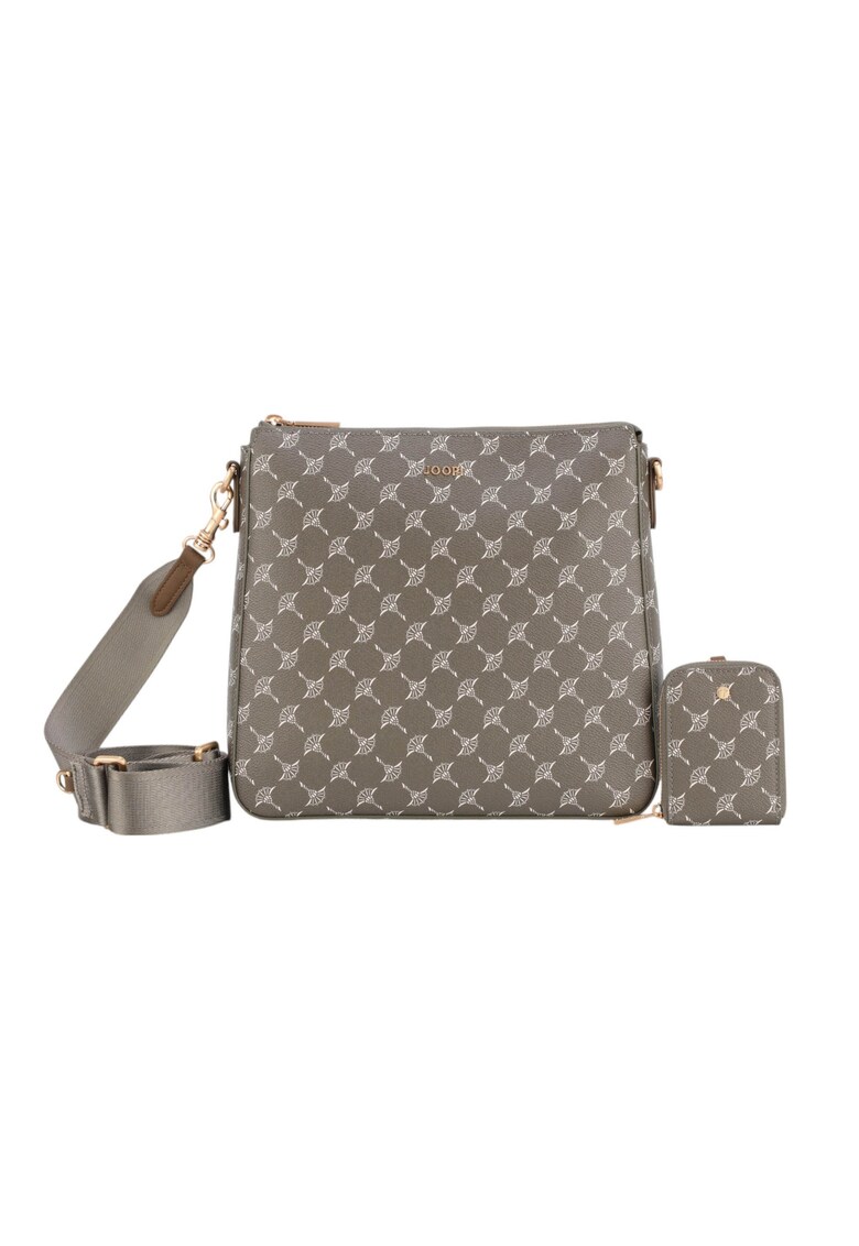 Geanta crossbody de piele ecologica cu model logo Jasmina - Verde