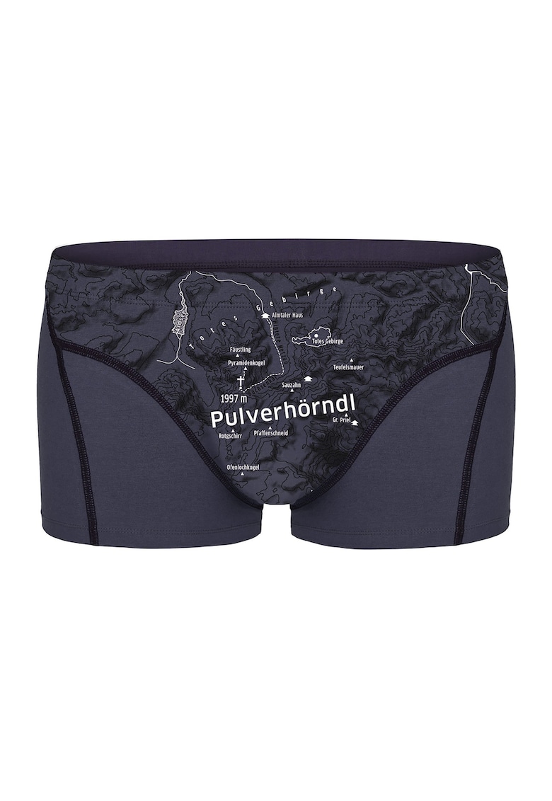 Boxeri din amestec de bumbac organic - Alb/Bleumarin