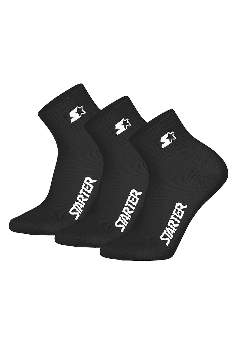 Set de sosete scurte unisex - 3 perechi - Negru