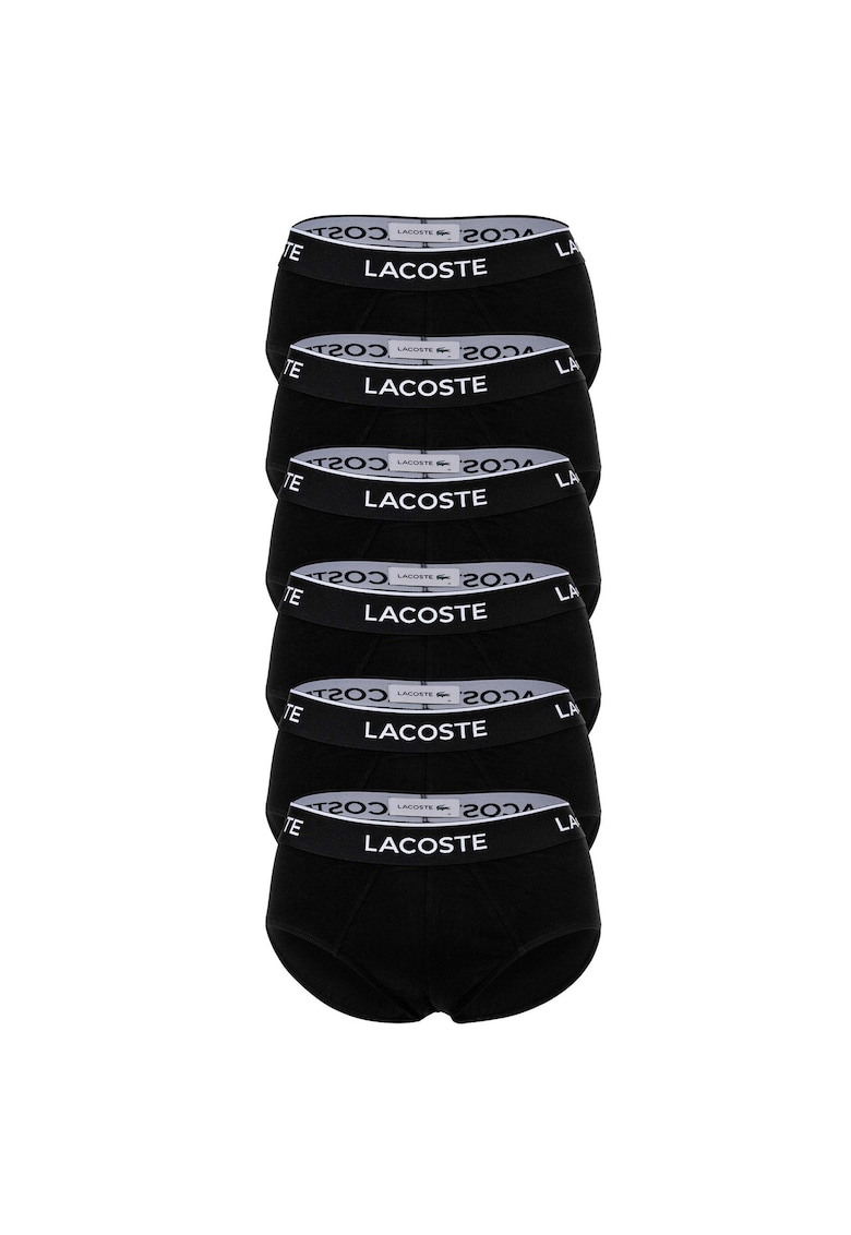 Set de chiloti din amestec de bumbac cu banda logo in talie – 6 perechi – Negru Set de chiloti din amestec de bumbac cu banda logo in talie – 6 perechi – Negru
