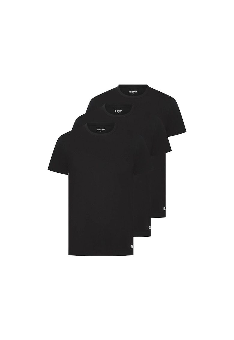 Set de tricouri uni cu decolteu la baza gatului Cove - 3 piese