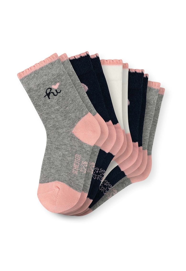 Schiesser Set de sosete lungi cu model - 10 perechi - Gri