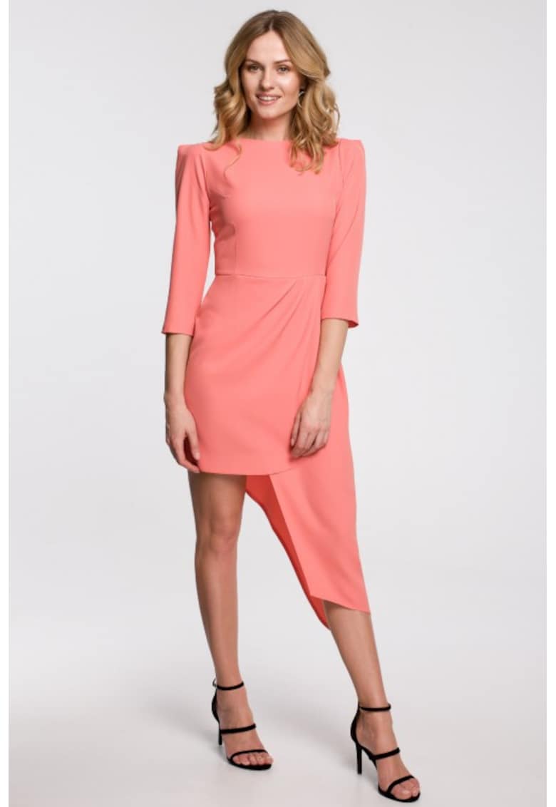 Rochie cu tiv asimetric si pliuri -